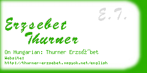 erzsebet thurner business card